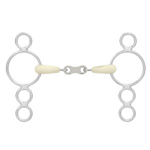 Happy Mouth 3-Ring Shaped Mullen Mouth Gag Horse Bits 