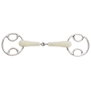Happy Mouth® Jointed Ribbed Mouth Loop Ring Gag Bit