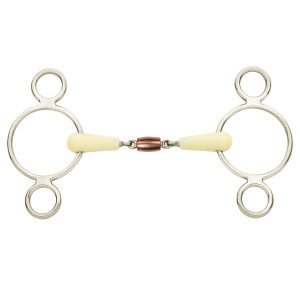 Happy Mouth® Copper Roller Mouth 2-Ring Pessoa Gag Bit