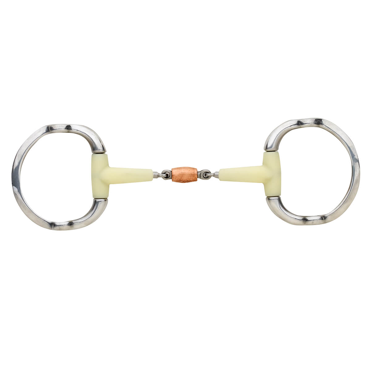 Baoblaze Horse Stainless Steel Eggbutt Snaffle Bits with Jointed Copper Mouth